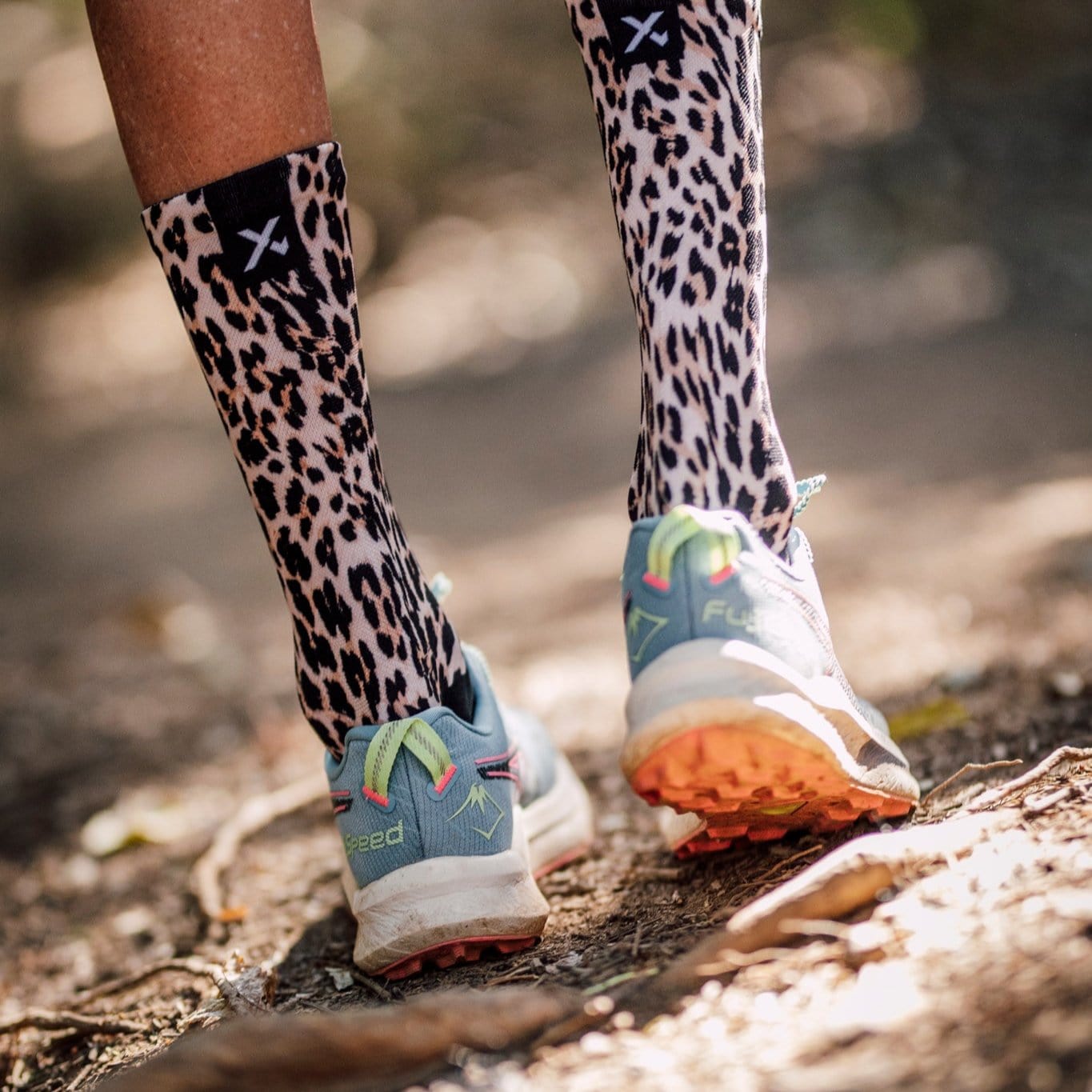 botthms Golden Leopard Socks Crew Socks